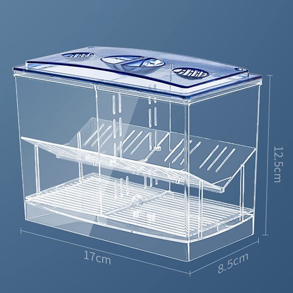 Hapihom Clear Acrylic Mini Fish Tank With Detachable Divided Compartments Beta Fish Tanks Fish Bowl For Fish Shrimp External - Image 3