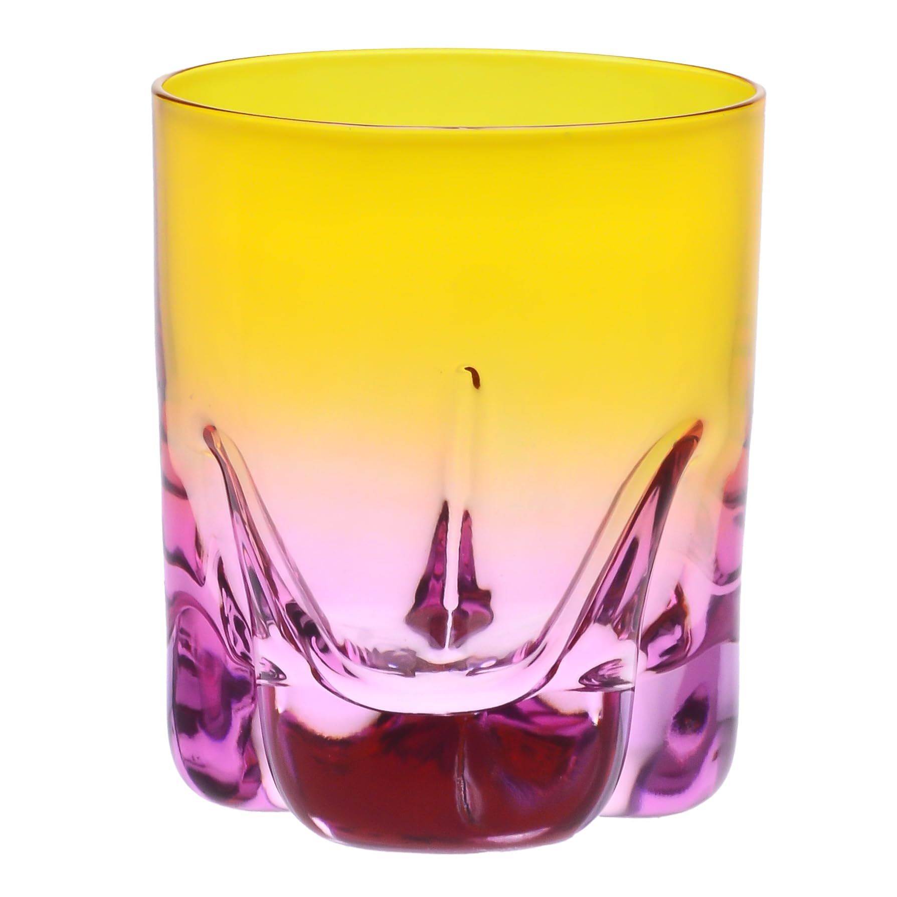 Krosno – Whisky-, Drink- und Cocktailgläser 250 ml – 6-teiliges Set in 6 einzigartigen Farben – Aurora Kollektion – Bleifreier Kristall – Handbemalt, Mehrfarbig Mix 3