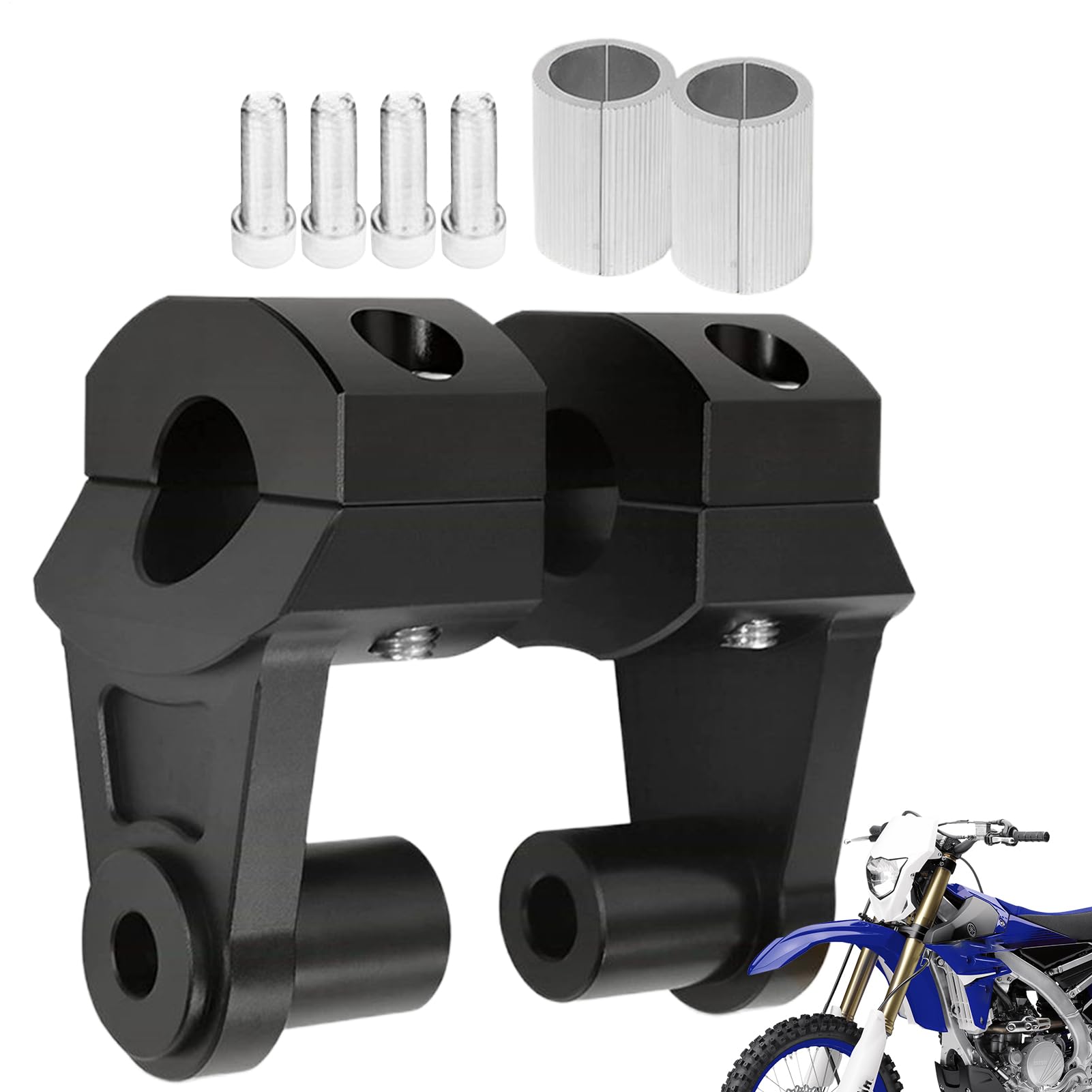 Generico Alza Manubrio Motocicletta | Rialzo con Morsetto Regolabile,Moto per Avventura Turismo Quad Tutto Stagione