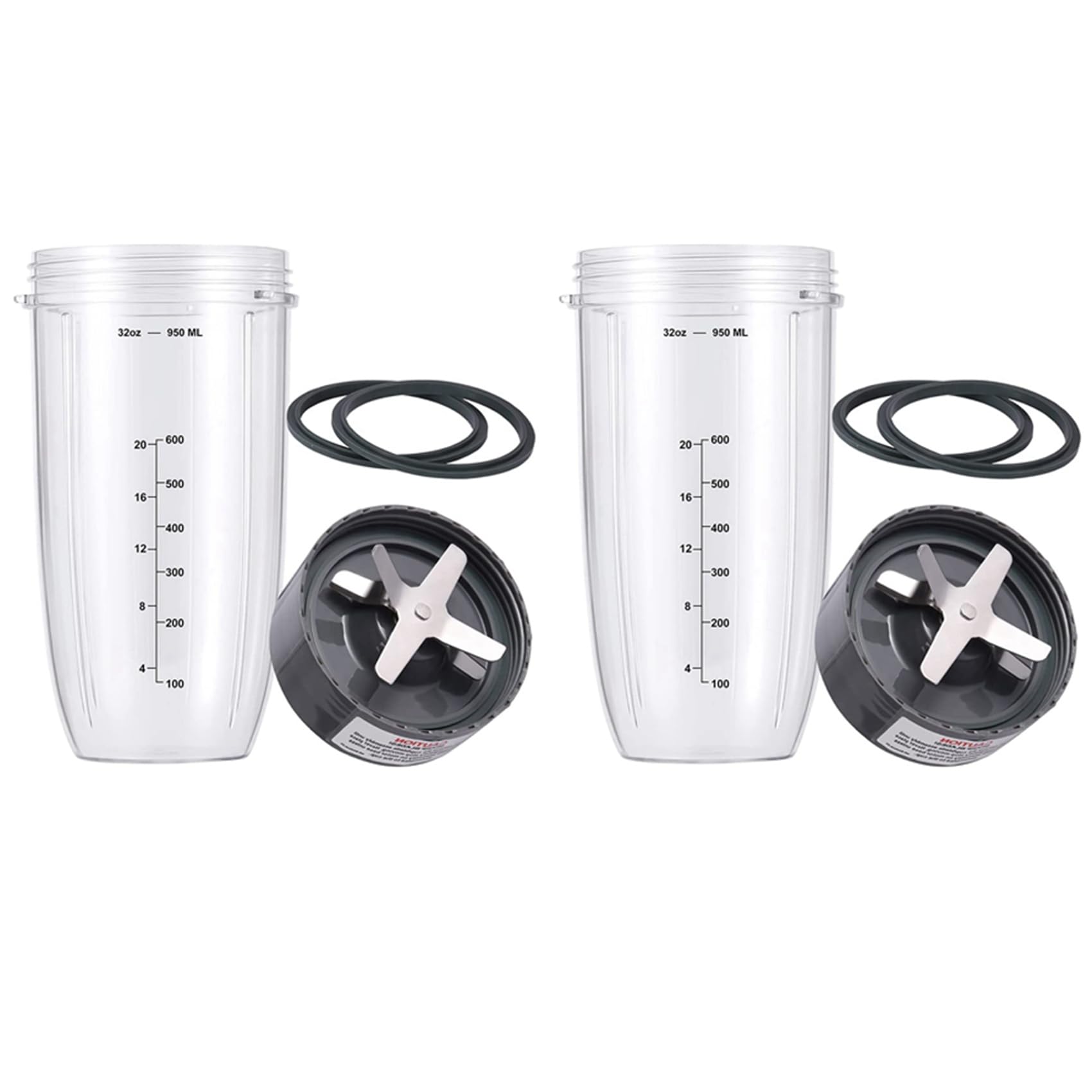 Vjsujehgy Compatible for Blender,Replacement Parts with 2 Cups & 2 Blade,for Accessories for 600W and 900W