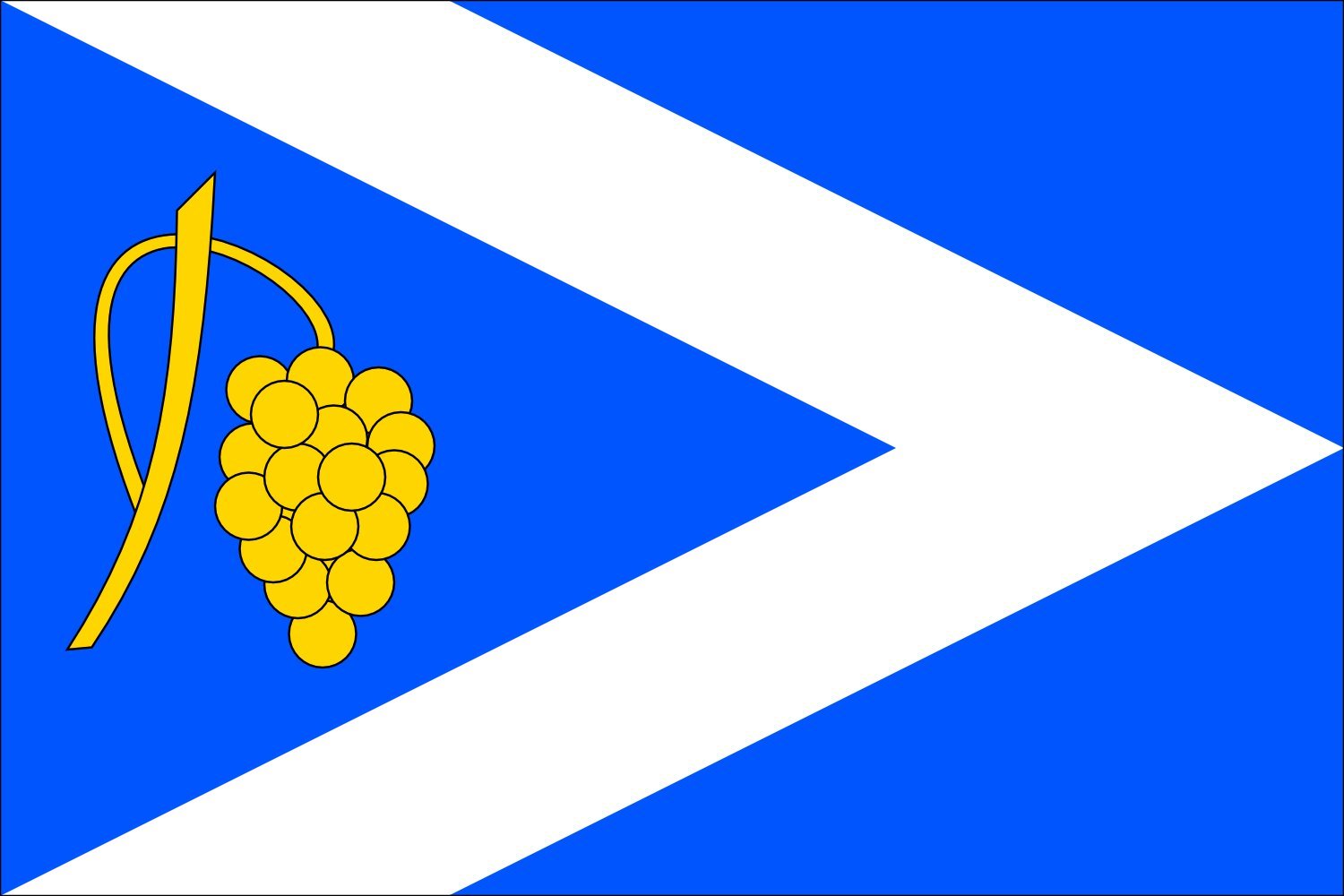 Drapeau Large Hysly CZ de la municipalité officielle pour mât extérieur