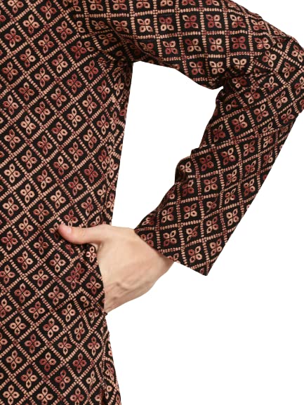 Image of SOJANYA (Since 1958, Men's Silk Blend Grey Kurta Pyjama & Silk Blend Jacket Combo