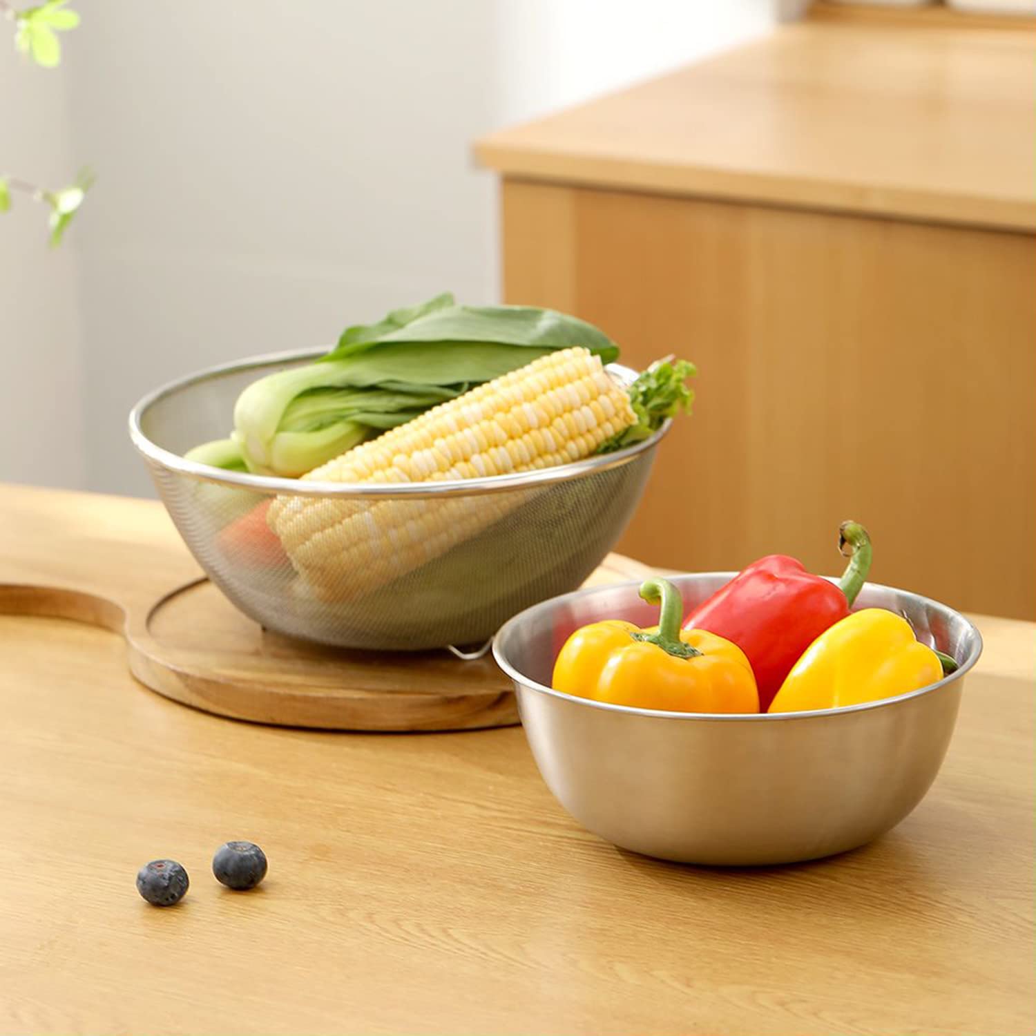 Amazon.co.jp: TIMELESSINOX ボウル ざる セット ステンレス 水切り