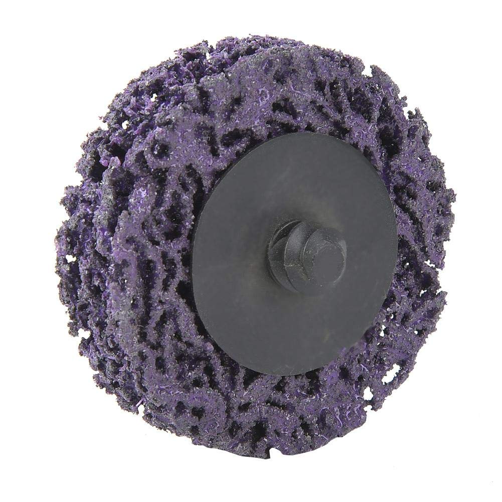 Ściernica, 5 szt. 5 cm 50 mm Poly Strip Disc Roll Lock ściernica do usuwania rdzy dostępna w kolorze wielokolorowym, fioletowym, czarnym, polerowanym dyskiem (5 cm, fioletowy)
