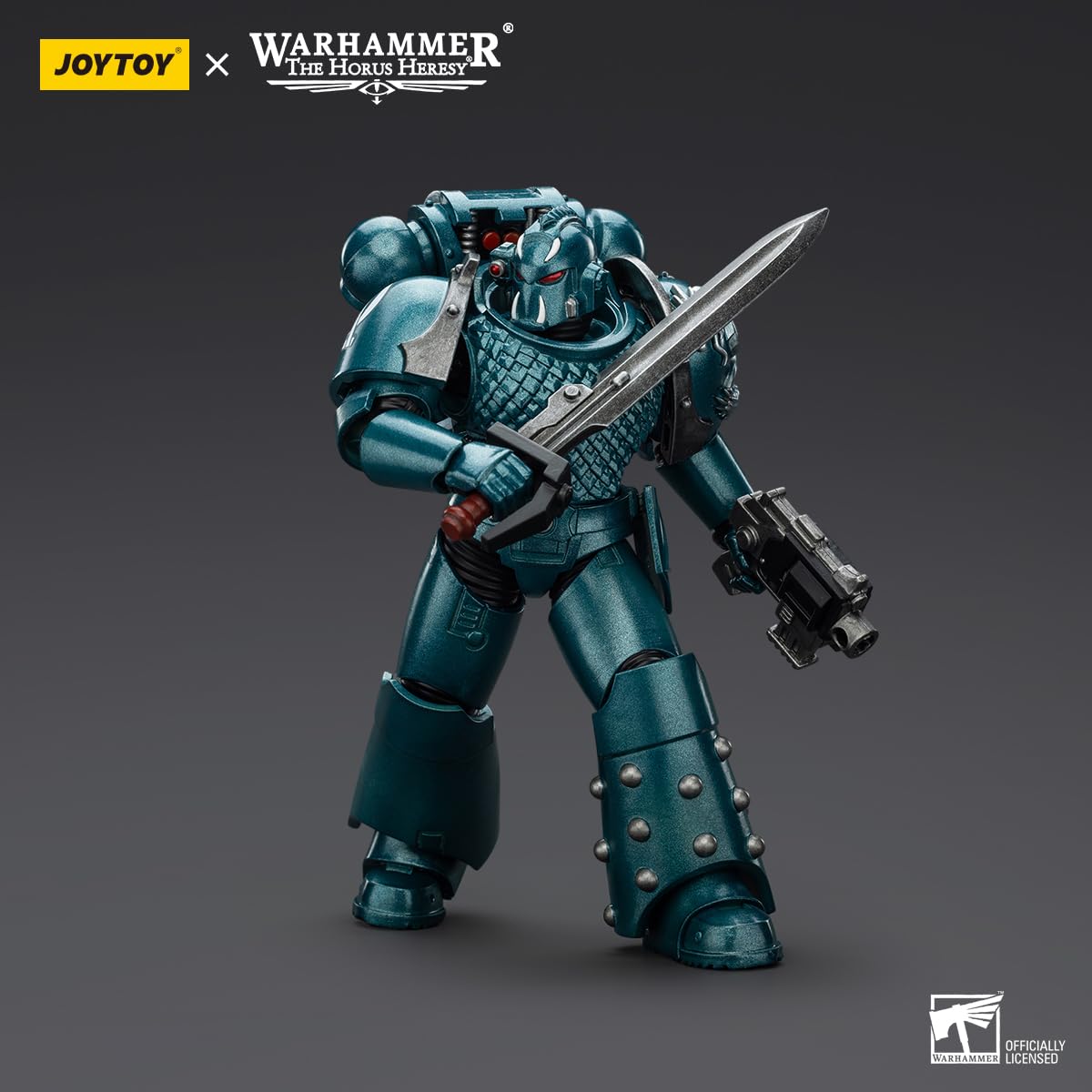 TOYVERSE JOYTOY 1/18 Figura de acción Warhammer The Horus Heresy, Alpha Legion Headhunter Prime, Articulaciones móviles, Modelo de personaje, 15 años y más