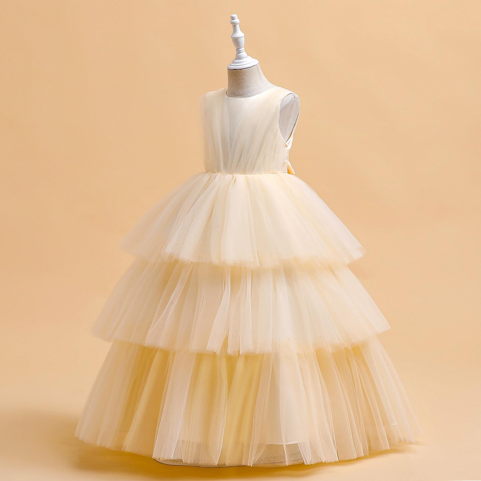 Prinzessin Kleid Kind Party Kleid Mädchen Ärmellose Kuchen Mode Süße Kleid Party Prinzessin Kleid Leistung