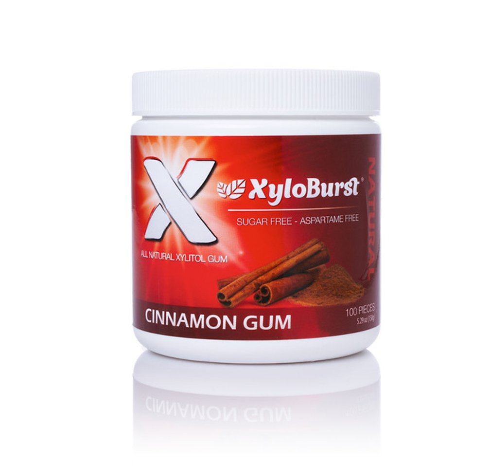 Buy XyloBurst 100 Xylitol, Natural Chewing Gum, Cinnamon Gum 100 Count