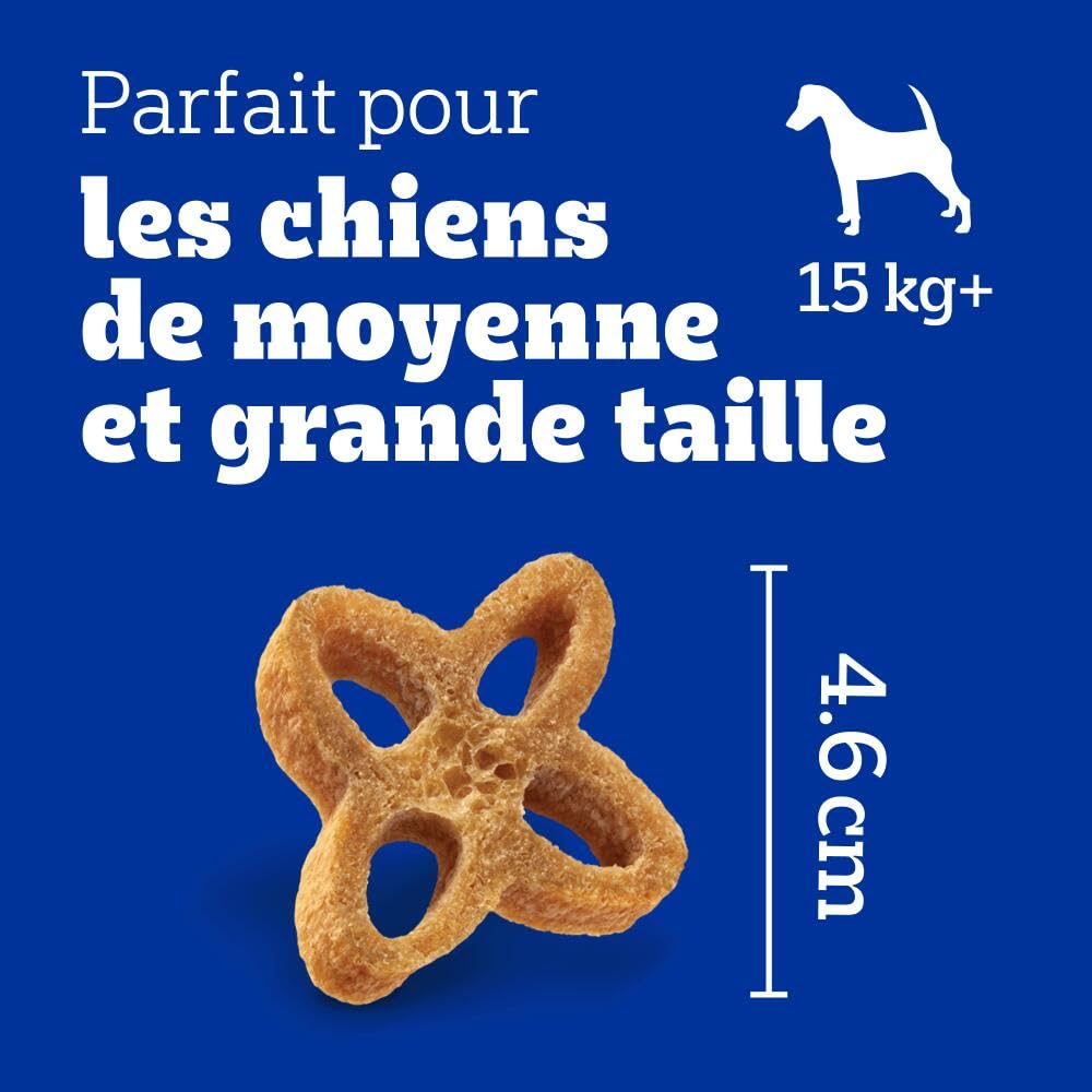 Pedigree Dentastix Chewy Chunx – Pour moyen/grand chien (15+ kg) – Friandises au poulet – Pour une bonne hygiène bucco-dentaire – 5 sachets de 68g