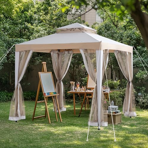 Sunjoy 8 x 8 ft. Soft Top Gazebo, Outdoor Patio
