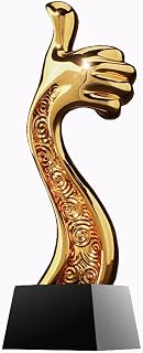 BAFAFA Golden Trophy Thumb Up Resin Trophy Custom Crystal Gifts Convention Metal Trophy Creative Team Glory Trophy Trophy