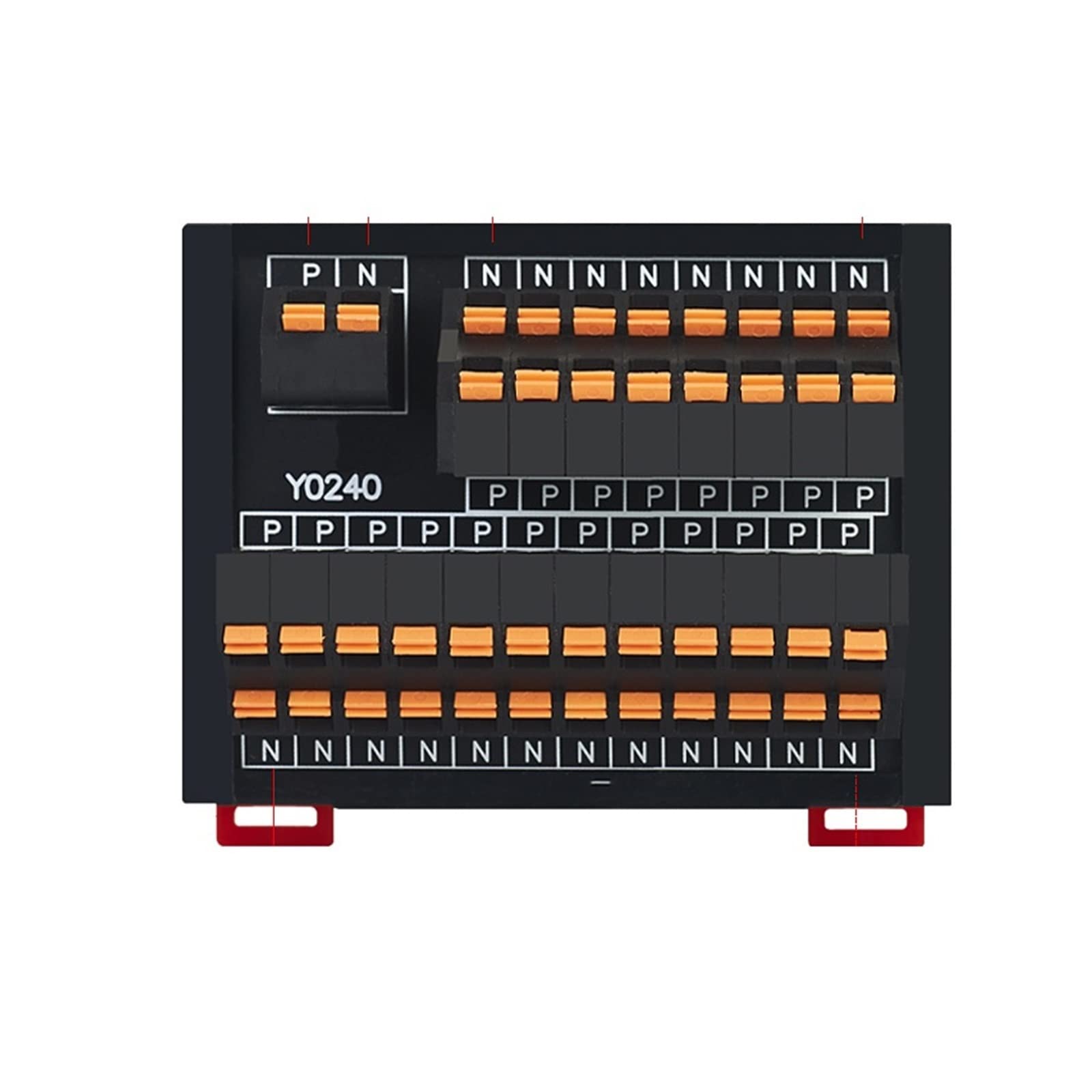 Rail DIN borne à ressort branche bornier alimentation module Y0240