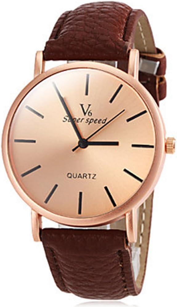Unisex Less is More Simple Style Bronze Round Wrist Watch