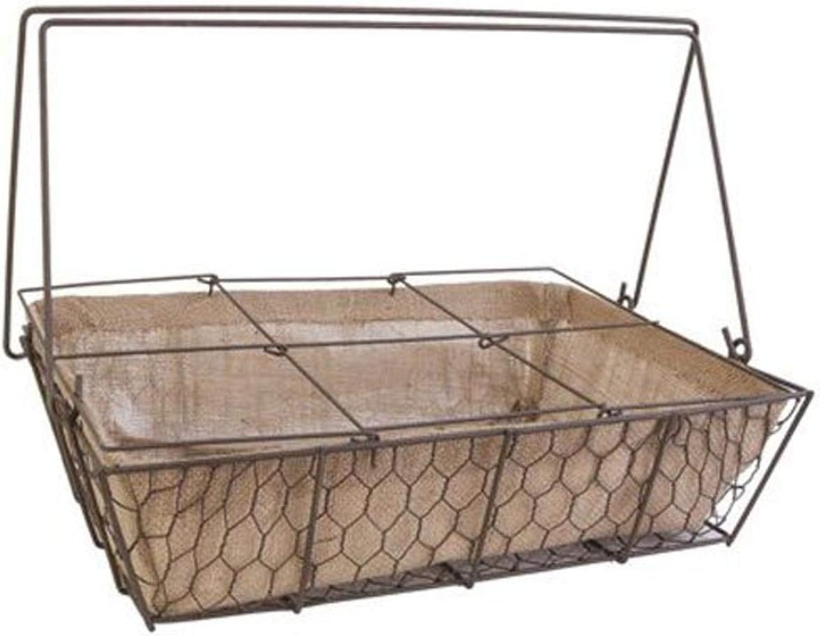 PANACEA PRODUCTS 14" Mason Jar Basket Planter Burlap