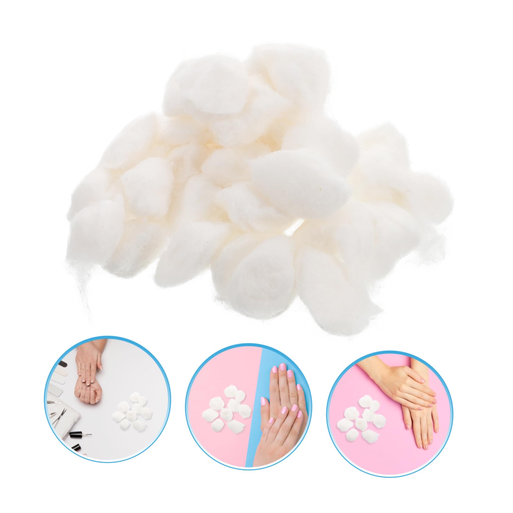 Healeved Bolitas de Algodón Puro de Color white para Desmaquillar y Cuidado de Uñas, Suaves y Absorbentes, 500g, Uso Doméstico | Suaves y Ligeras, Uso Doméstico, Formato Desechable, para Piel y Limpieza Diaria