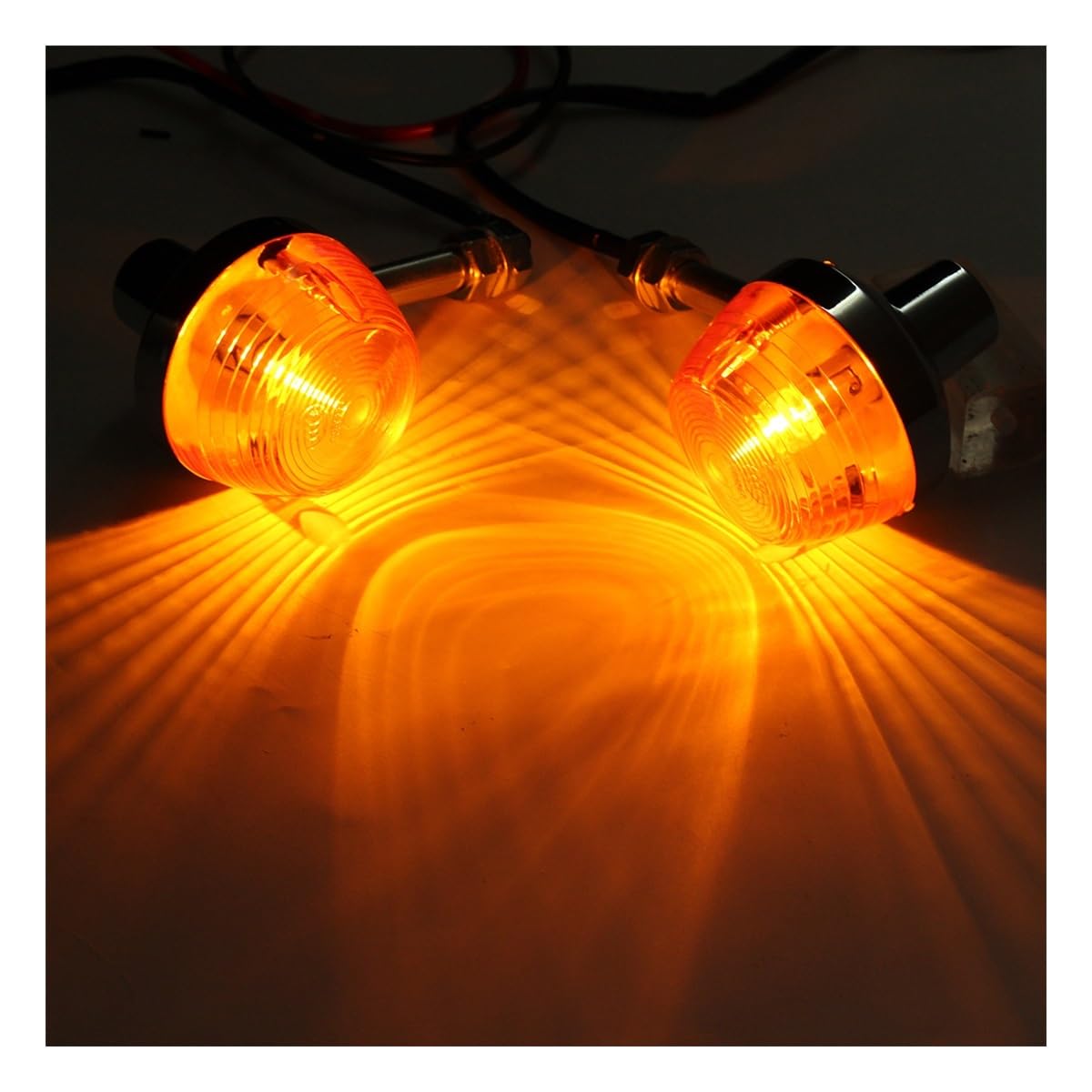 INEOUT Indicateurs de Tournage de Moto Clignotants de moto clignotants clignotants lampe ambre pour XL100 C70 CT70 CT90 CB350 CM400 CB450 CB750