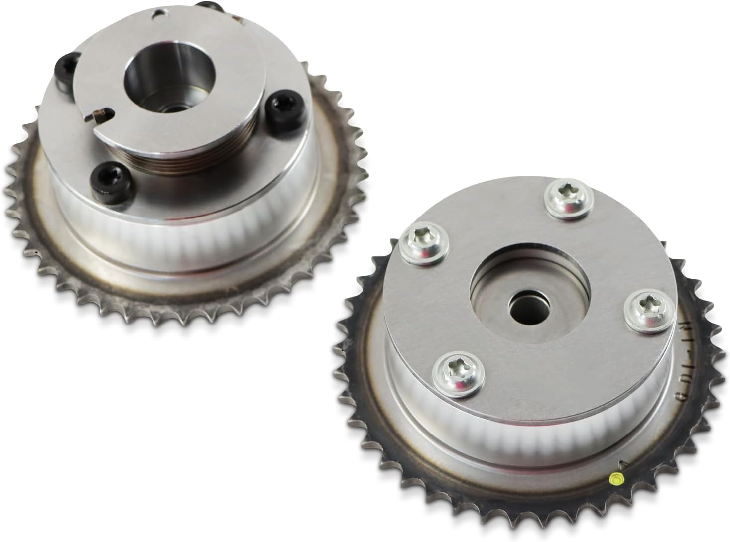 24370-2E200 Intake Exhaust Camshaft Adjuster CVVT Gear Set 24350-2E201 Fits for 2014-2019 Elantra Tucson Forte Soul G4NC 2.0L Automotive Replacement Engine Camshaft Adjusters Parts