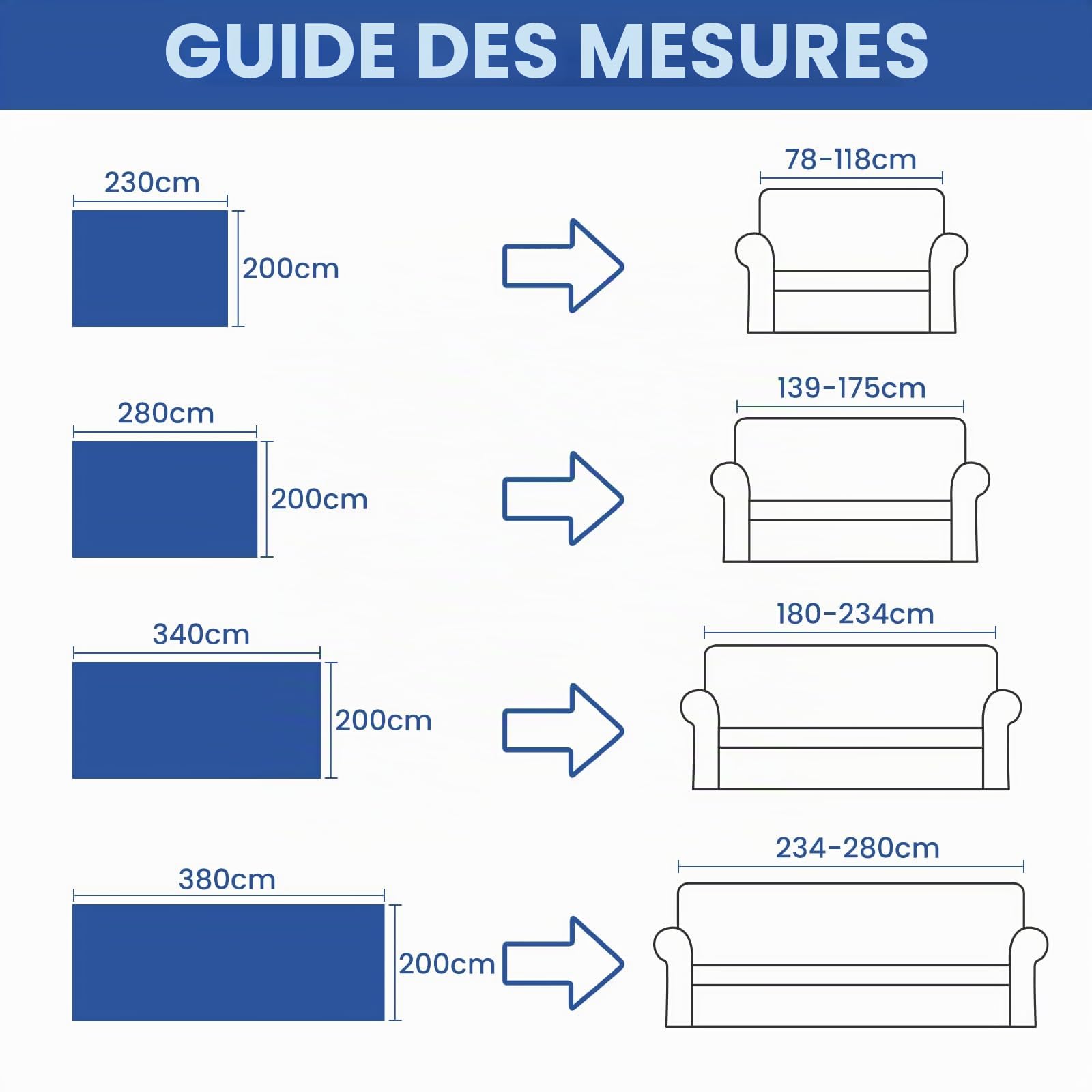 Ystyle Housse De Canapé 200x340 CM, Protection Canape Chat Chiens Anti Griffe, Jete De Canape Grande Taille Lavable, Décoration Intérieure, pour Le Salon Café, Beige Brun