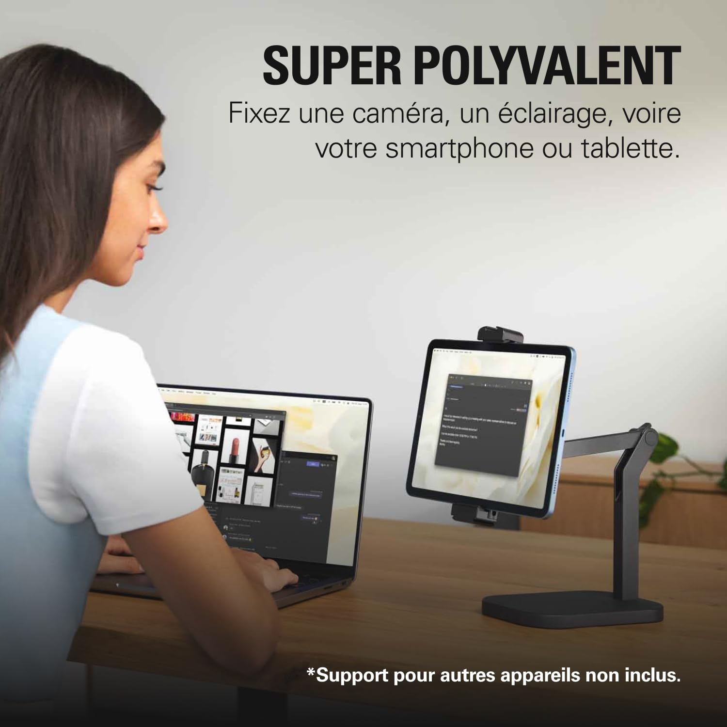 Elgato Wave Desk Stand – Support pour microphones | Réglable, compatible HyperX, Rode, Fifine, Shure et plus, filetage 1/4, 3/8 et 5/8, enregistrement/podcast