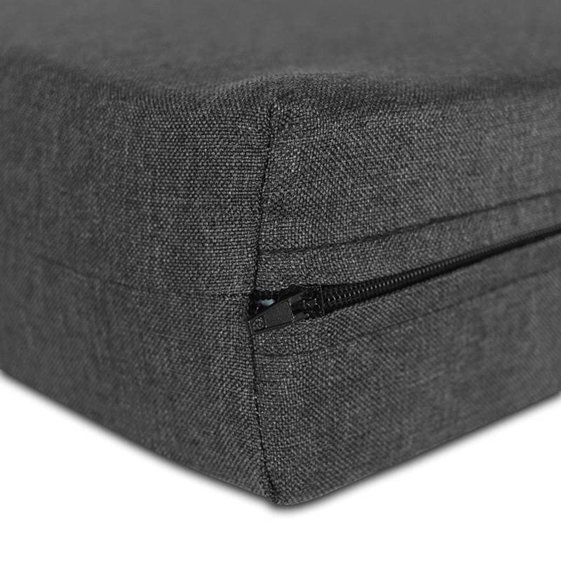 Ventadecolchones - Cama para Perro Viscoelástica Desenfundable - Grande: 120 x 75 cm - Loneta Premium Gris - 3 cm de Visco + 4 cm de Espuma