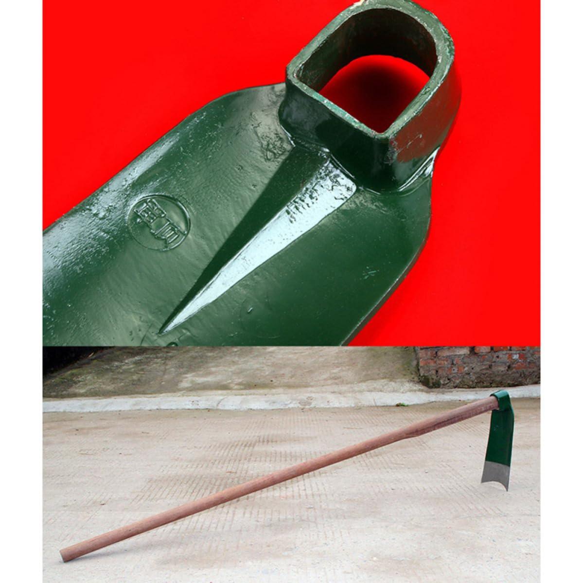 HEMOTON Azada de Jardín Práctica y Portátil de Acero para Desherbar y Preparar Tierra en Huertos y Céspedes sin Mango Color Aleatorio