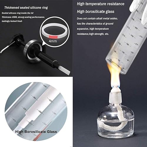 Miniatura 5 de Botella exprimible para salsa, sin goteo, botellas de vidrio sin plomo, juego de botellas grandes de 17 onzas, dispensador de aceite de oliva