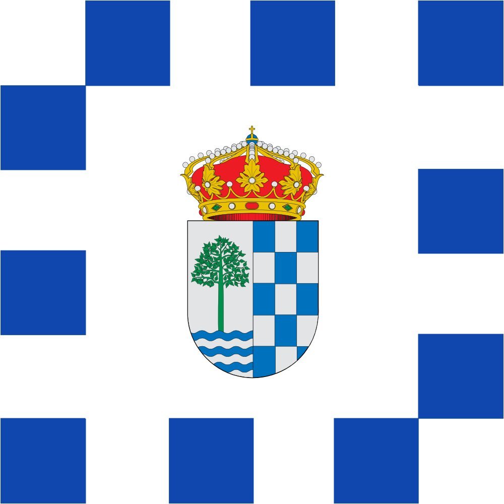 Drapeau Navalperal de Tormes paño cuadrado grand format pour mât de mairie et façade