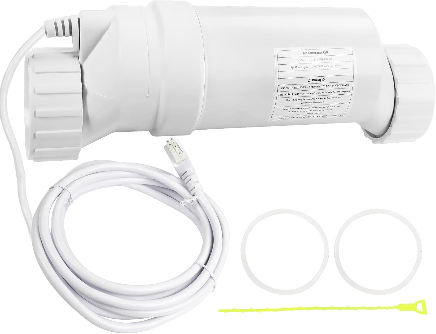 T-Cell-15 Salt Cell Water Pool Chlorinator System Replacement Fits Hayward Turbo Cell T15 W3T-CELL-15 GLX-CELL-15-W Up to 40K Gallon Pool Salt In-Ground Pool
