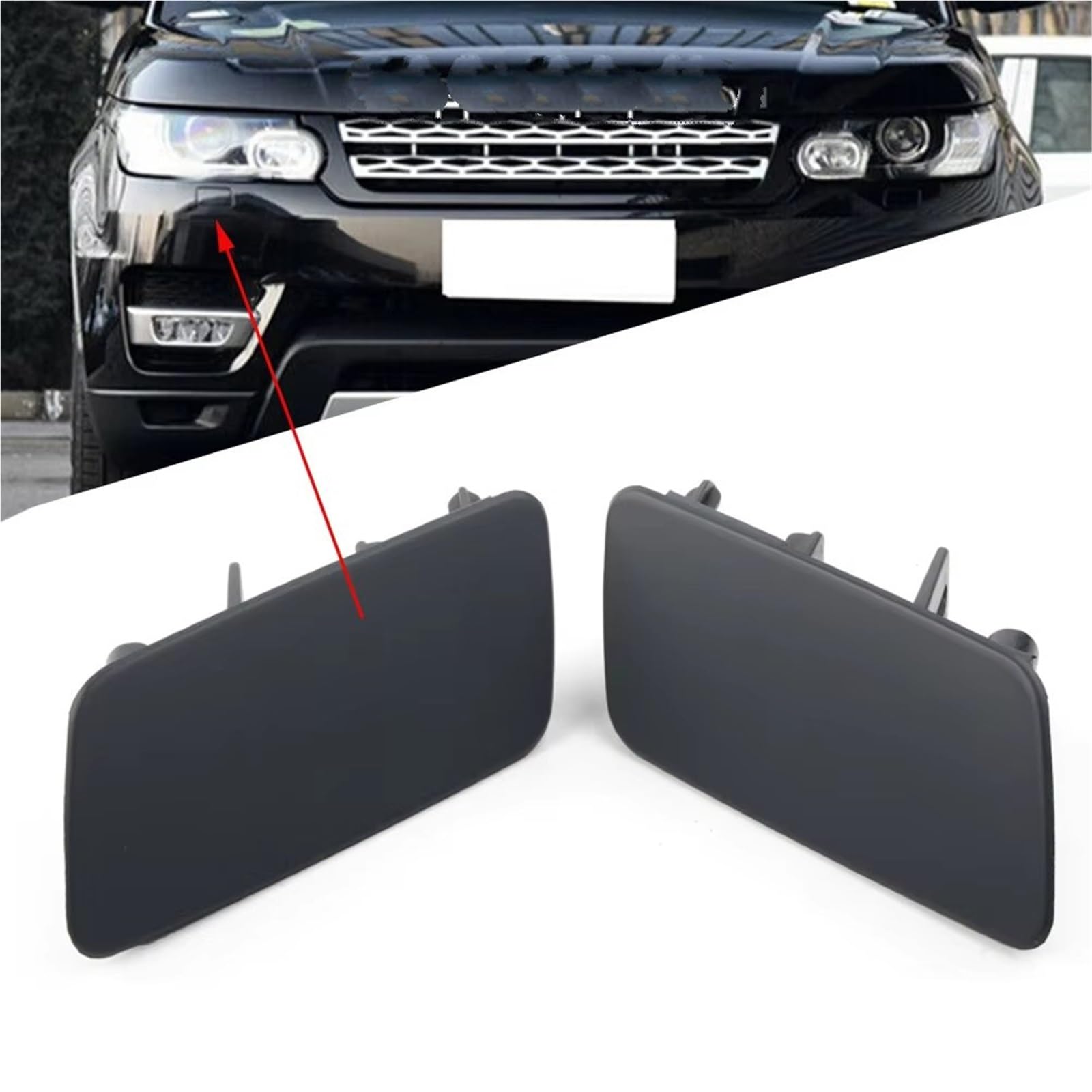 Tapa Arandela Faro Compatible Con Land Para Rover L494 Para Range Para Rover Sport 2014 2015 2016 2017 2018 Parachoques Delantero Coche LH RH Ajuste Tapa Arandela De Faro