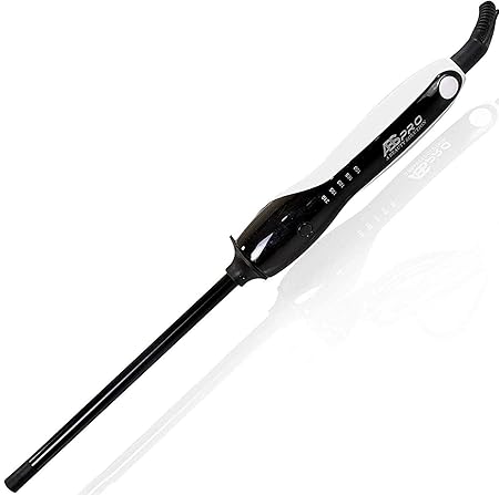 ABSPRO Heroine Professional Curling Wand Super Skinny Rectangular Ceramic Barrel for Tight Natural Ringlet Long Lasting Chopstick Curls Curler Short Hair HOT STICK Electric Diameter Tong (9MM)