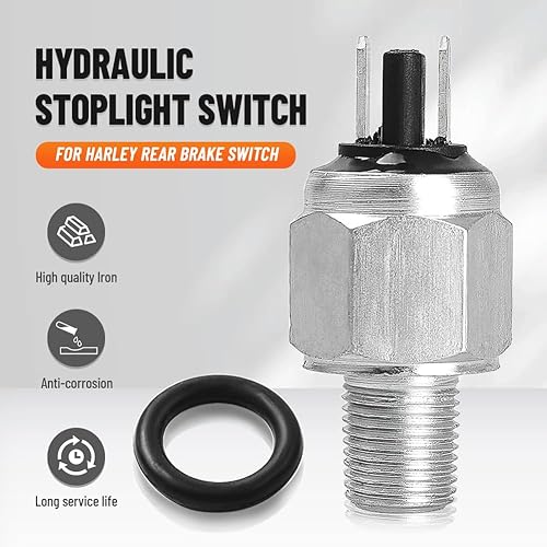 Miniatura 2 de GZYF Interruptor de freno de motocicleta, reemplaza al OEM #72023-51DE para Harley Davidson Touring 2003-2014, FXD, FXDWG 2005-2007, FXST, FLST