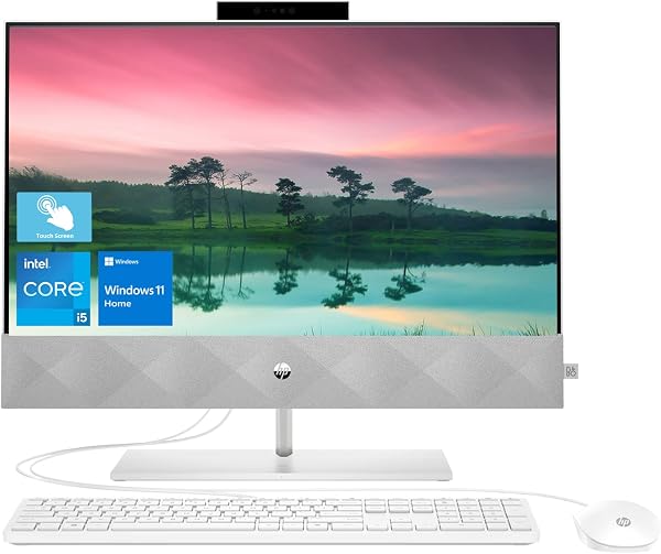 HP Computadora de escritorio AIO todo en uno Pavilion 2022, pantalla táctil Full HD 1080P de 24 pulgadas, procesador Intel Core i5-11500T de 6 núcleos, 16 GB de RAM, SSD PCIe de 1 TB, HDMI, cámara web, Wi-Fi 5, Windows 11 Home, blanco 🥇✔️ ® A Pedido 🏆™
