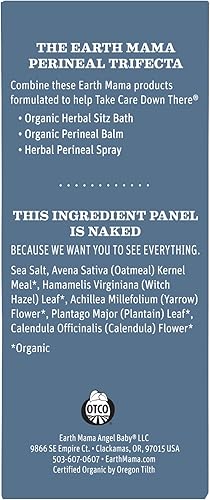 Miniatura 10 de Earth Mama Baño de hierbas orgánicas  Cuidado de embarazo y posparto, baño relajante para recuperación de hemorroides con hamamelis y caléndula (6