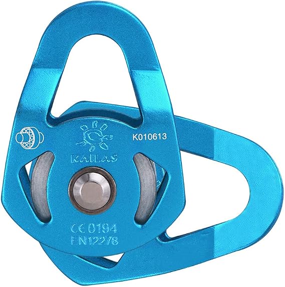 KAILAS Mobile Micro Climbing Rescue Pulley CE UIAA Certified Single/Double Pulley Rope 28kN Small Lightweight Heavy Duty Aluminum Steel