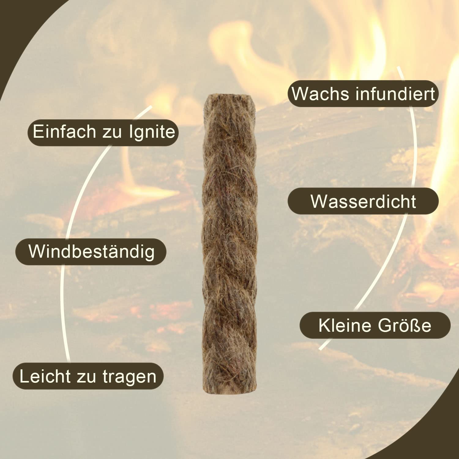 Krzesiwo z domieszką magnezu do rozpalania ognia, do survivalu, trekkingu, bushcraftu, kempingu, grillowania, kominka