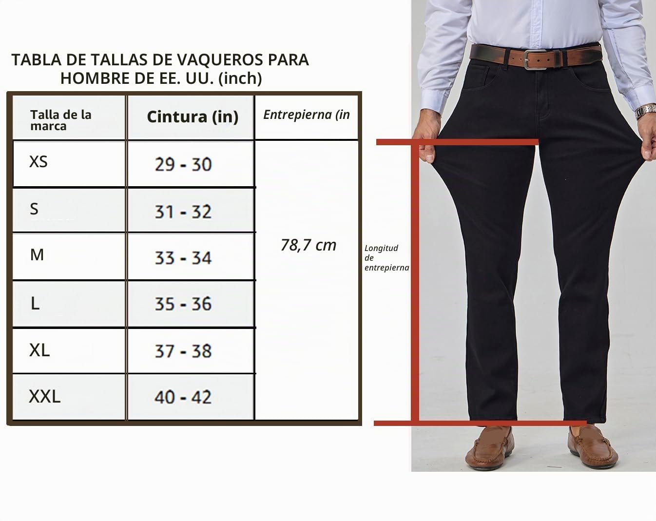 Fakanhui Jeans con forro polar para hombre, con forro polar térmico, con forro de franela, para negocios, casual, trabajo, jeans