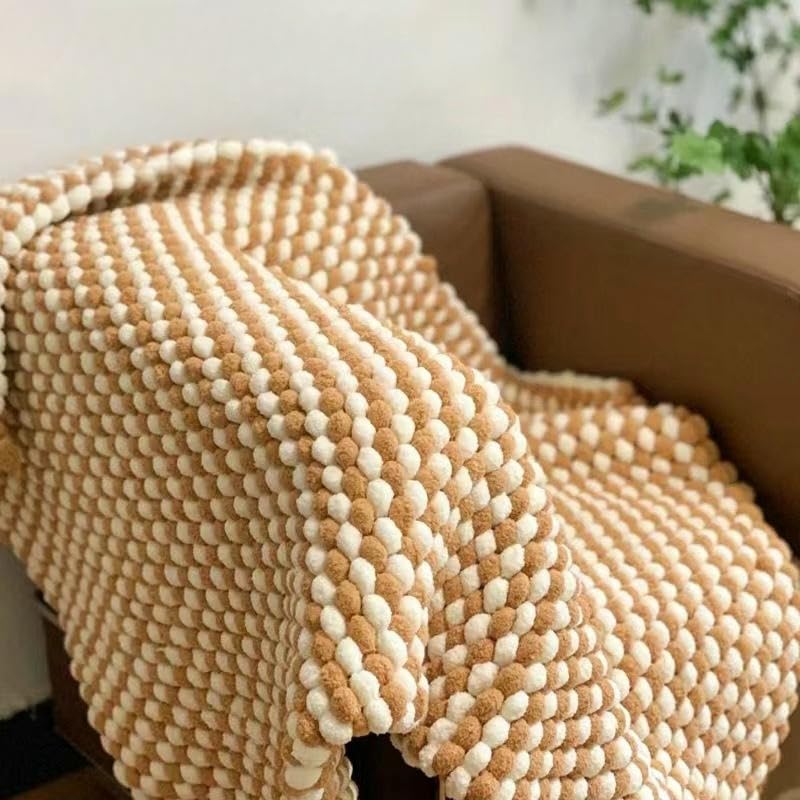 2/4/6 sztuk 120 g Przędza dziewiarska z pomponem, gruba przędza szydełkowa, miękka i puszysta, do koców, poduszek, szalików, czapek i poduszek DIY