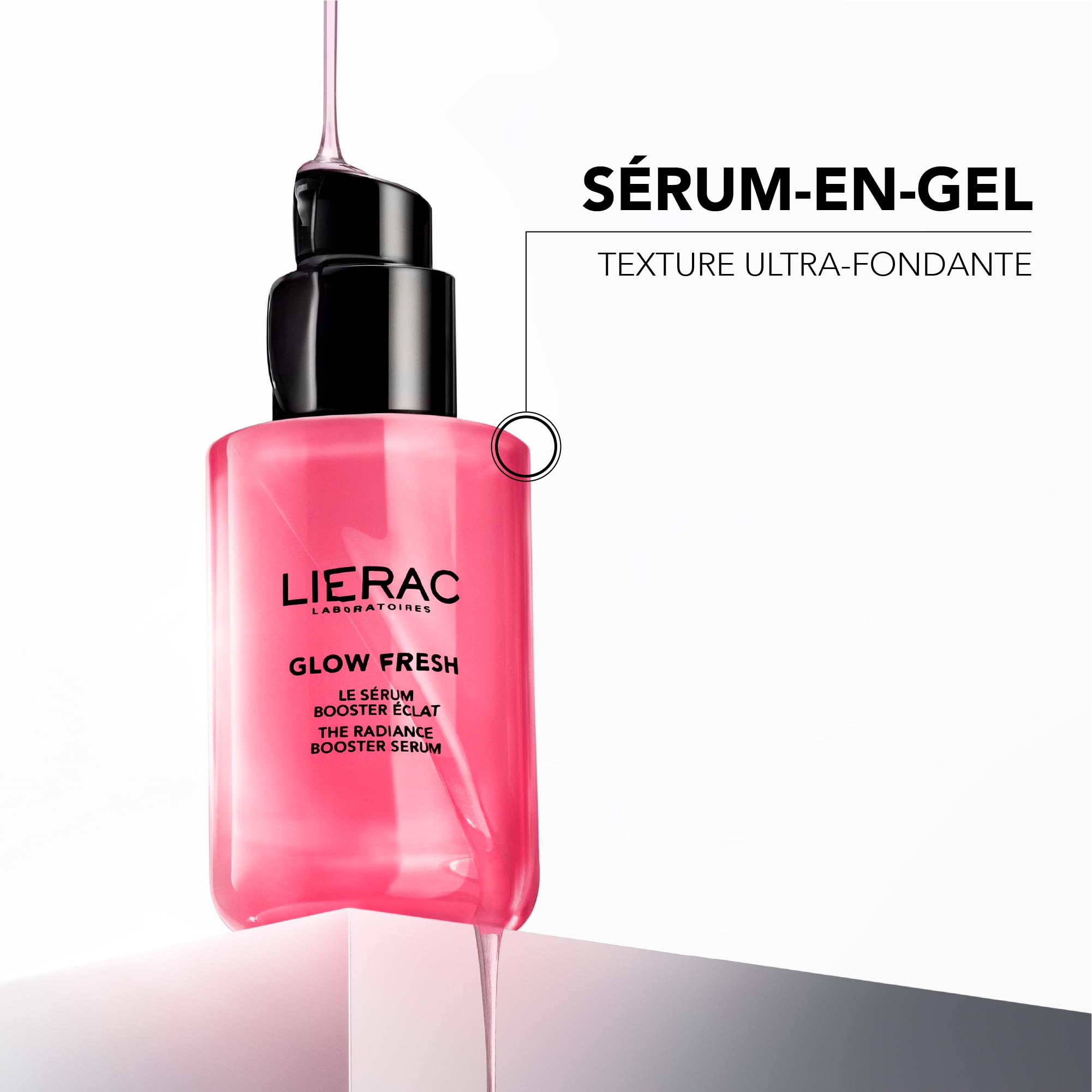 Lierac - Glow Fresh - Sérum Visage Booster Eclat - Sérum Anti-Tâches - Eclat immédiat, Unifie, Repulpe et Hydrate - Acides Hyaluroniques, Tulipe Antioxydante - Premiers Signes de l'âge