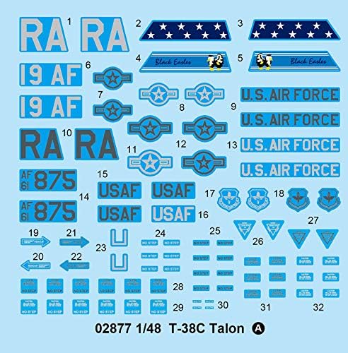 Trumpeter 1/48 Scale Northrop T-38C Talon American Jet Trainer Aircraft Plastic Model Kit # 02877