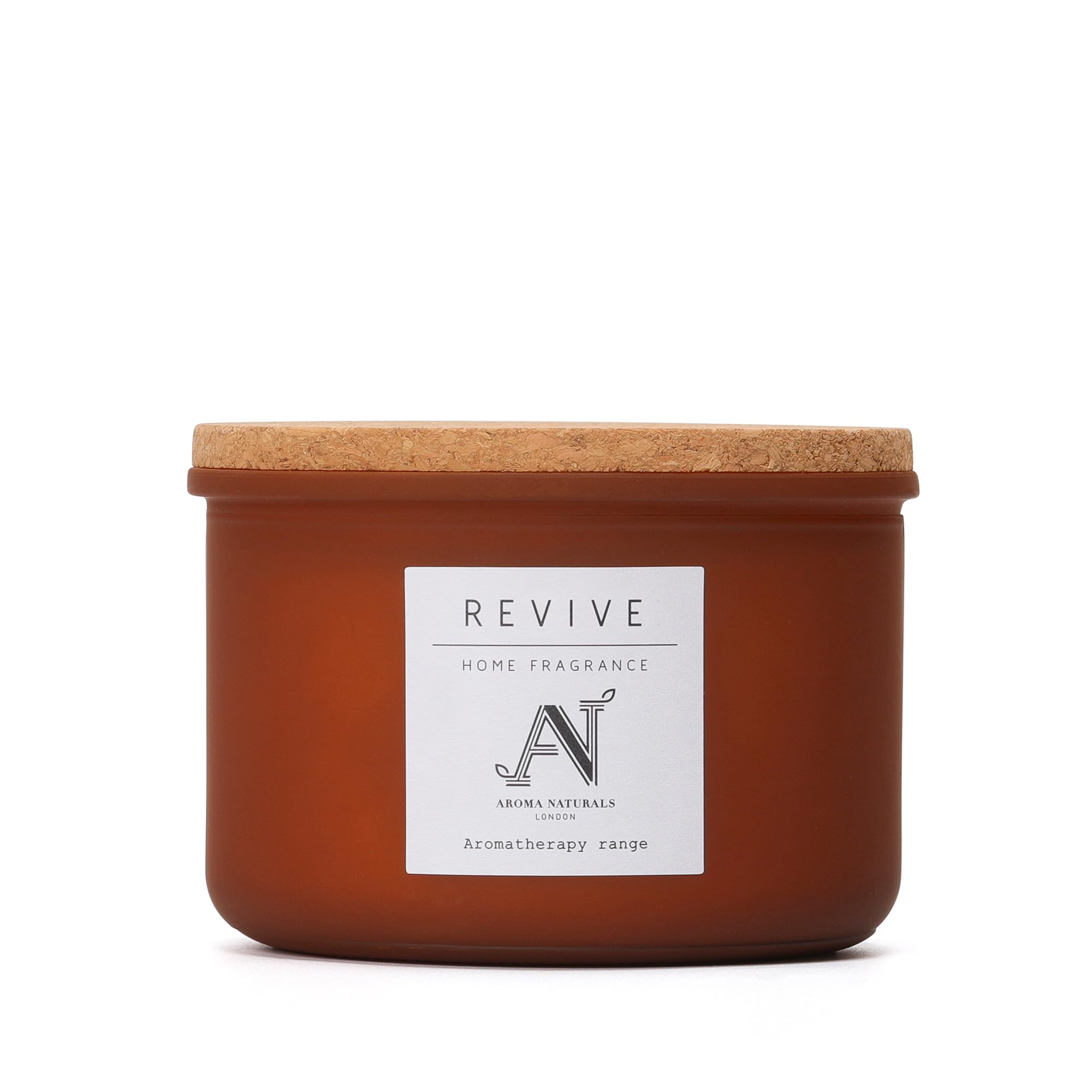 Aroma Naturals Aromatherapy Scented Candle Shea Butter Wax, Brown Glass Jar with Cork Lid, Luxury Gift for Women, (XL 470G, Sleep) (Revive (Citronella, Lime, Eucalyptus))