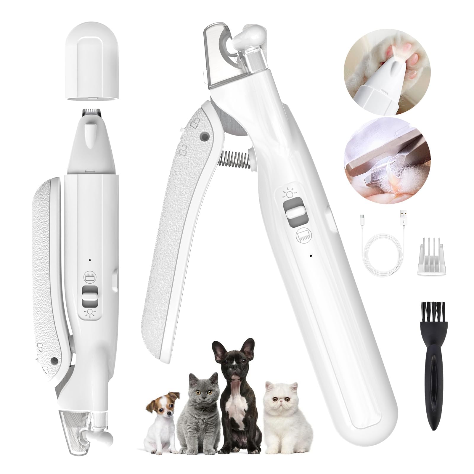 Kriogor Máquina de Corte para Perros/Cortauñas para Perro y Gato, Maquinilla eléctrica Profesional para el Cuidado del Perro, Cortapelos para Perros, Cortapelos Perros y Gatos de Animales Domésticos