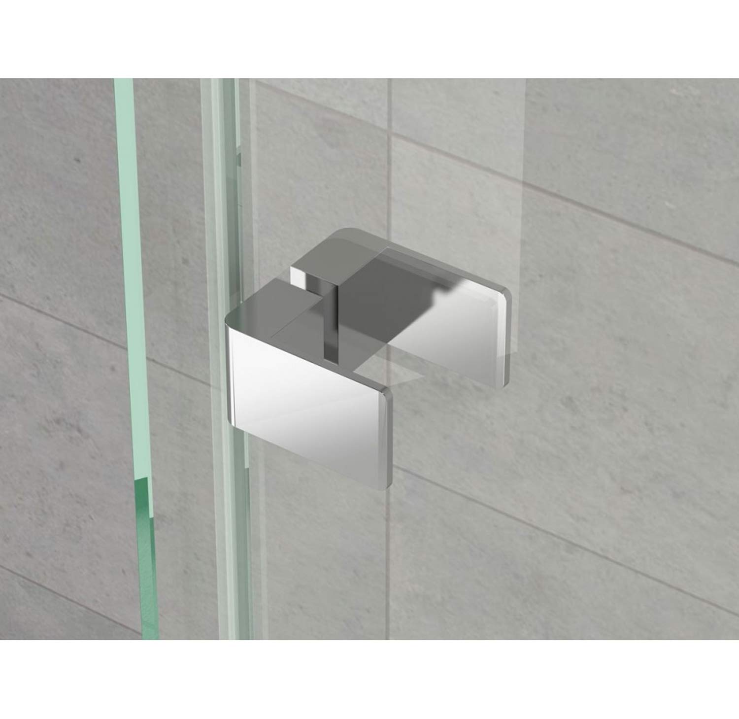 Mampara de Ducha Moderna FRONTAL CORREDERA Málaga Cromo – Fijo y puerta Corredera TRANSPARENTE – Cristal Templado 200cm Altura - Tratamiento ANTICAL y 8mm de espesor - Cromo, 185 cm