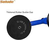 Vista 5 de SOLUDE Paquete de 2 Ventosas de Servicio Pesado con Mango de Vacío - Soporte de Vidrio de Aluminio para Levantar Ventanas