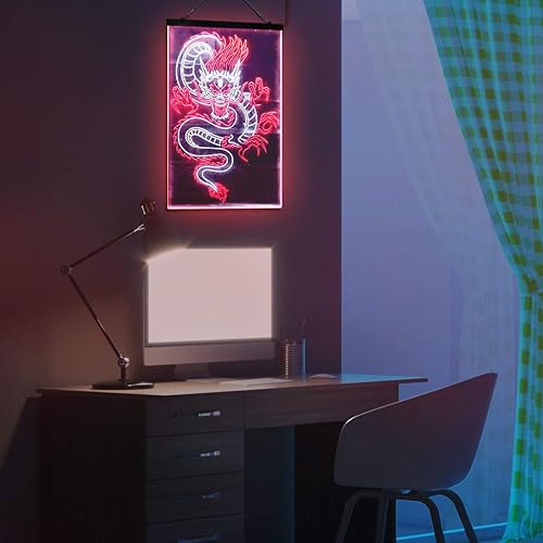 Vista 71 de ADVPRO Chinese Dragon Room Display Dual Color LED Neon Sign Green & Red 16" x 24" st6s46-i3225-gr