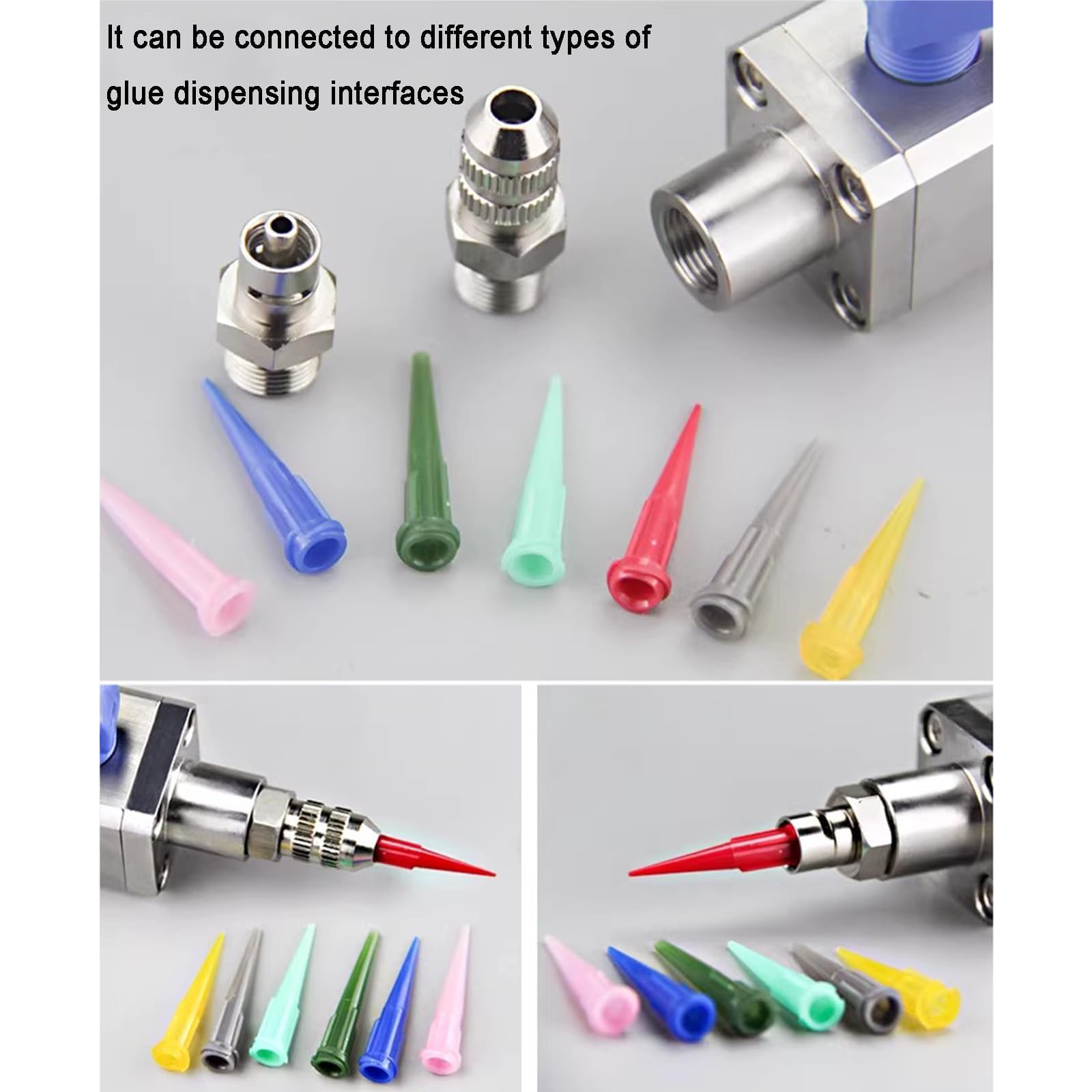 GZPKJ Pneumatisches Dosierventil, Manuelles Pneumatisches Klebstoffdosierventil, Einstellbare Klebstoffmenge, Auslassinnendurchmesser 2,5 Mm, Für Klebstoffe/UV-Klebstoffe/Tinten