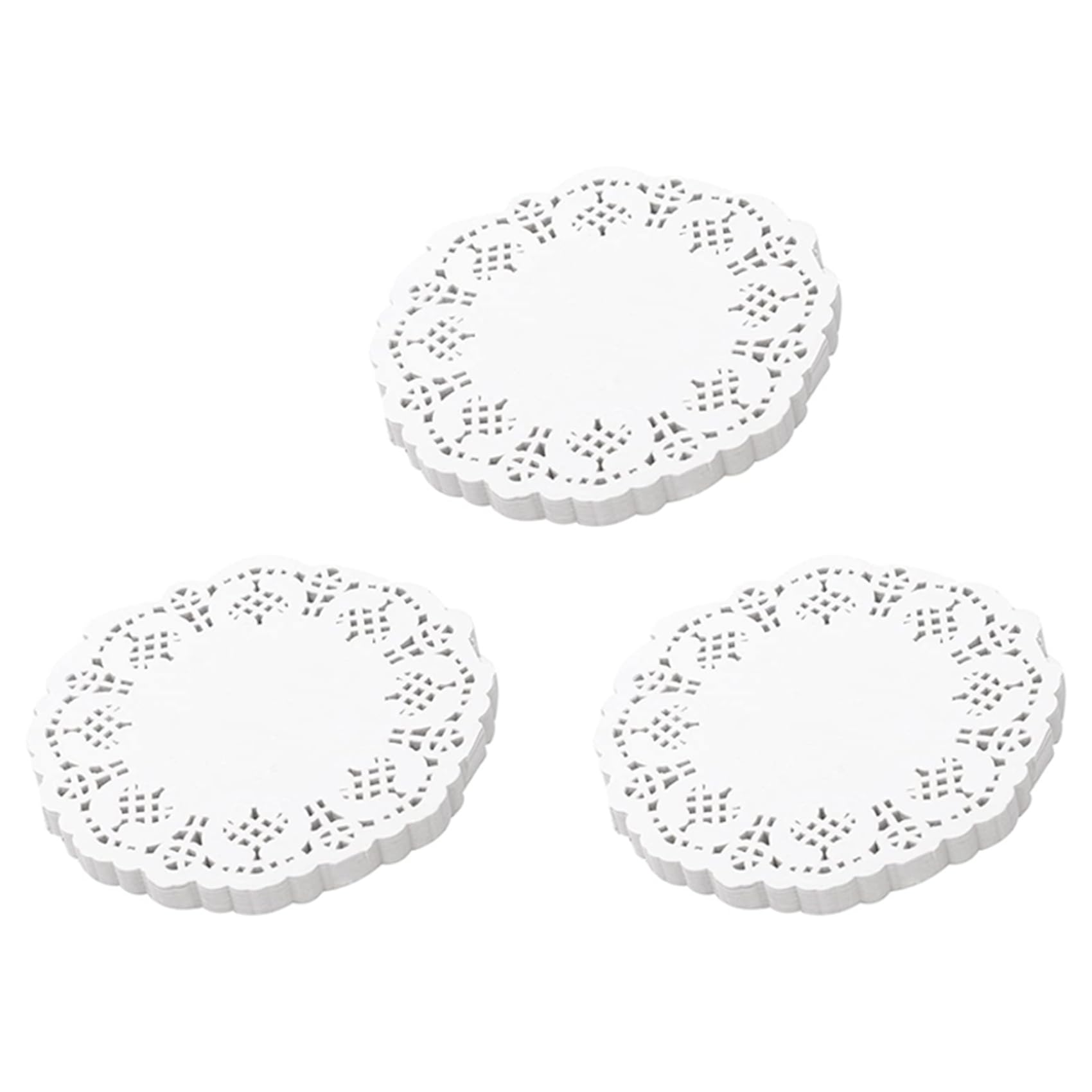 Hndhbfgrt Lace Doilies Paper 300 Pcs,4.5 Inch Decorative Round Placemats,Liners for Cake,Desserts Baked Treat Tableware Display