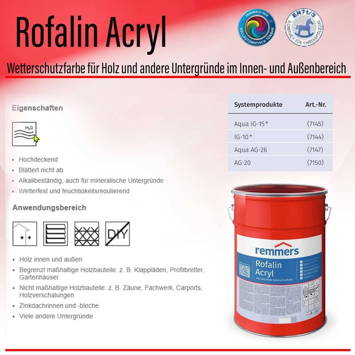 Remmers Rofalin Acryl dunkelbraun 5l