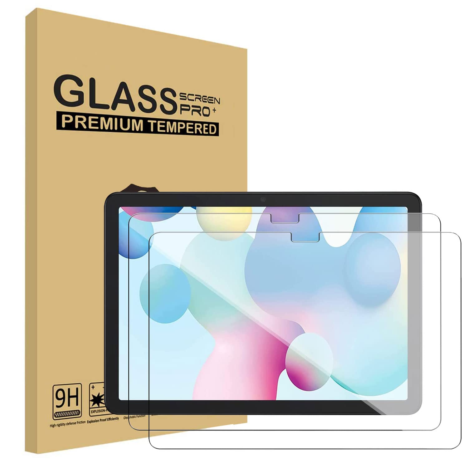 (2 Pack) TDA Glass Screen Protector for TCL Tab 10 5G 10.1" Tablet (Model: 9183W) 2022 Release/TCL TAB 10S 10.1 inch Tablet (Model: 9081X/9080G)
