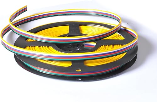 Miniatura 6 de WESIRI Cable de extensión eléctrico de 32.8 pies32.8 ft, 5 pines, 20 AWG, cable de línea de 5 conductores, cable de conexión para 5050 RGBW luz de