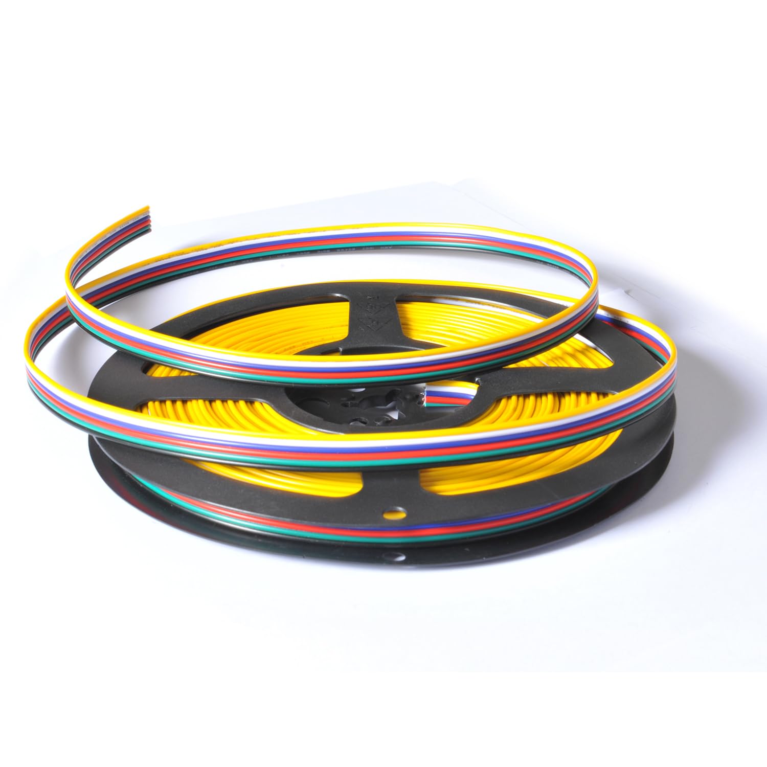 WESIRI 32.8ft/10m 6 Pin 20AWG Electrical Extension Cable 6 Conductor Line Cord Hook Up Wire for 5050 RGBWW RGBCCT Flexible LED Tape Light