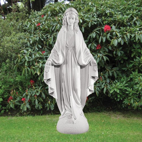 Marble Garden Statues - Virgin Mary 117cm Religious Sculpture